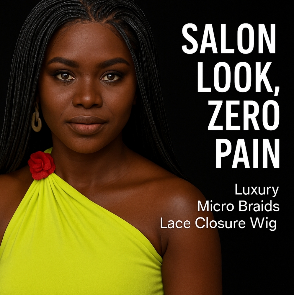 Yassine 18” Full Lace Micro Million Braids Wig Handmade Luxury